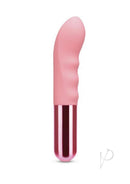 Le Wand Mini Vibe G-Thrill G-Spot Vibrator Pink with a rippled pink design for targeted stimulation