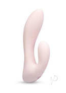 Le Wand Mini Vibe G-Double Rabbit Vibrator Pink showcasing its sleek, dual-action design for pleasure.