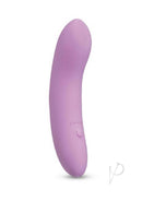 Le Wand Mini Vibe Glide G-Spot Vibrator Purple with a smooth, curved design for targeted pleasure.