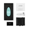 Lelo LILY 3 Rechargeable Mini Silicone Vibrator Polar Green packaging with accessories and warranty card.