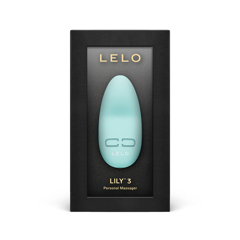 Lelo LILY 3 Rechargeable Mini Silicone Vibrator Polar Green in elegant packaging.