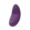 Lelo LILY 3 Rechargeable Mini Silicone Vibrator Dark Plum shown from the side with ergonomic design and buttons visible.