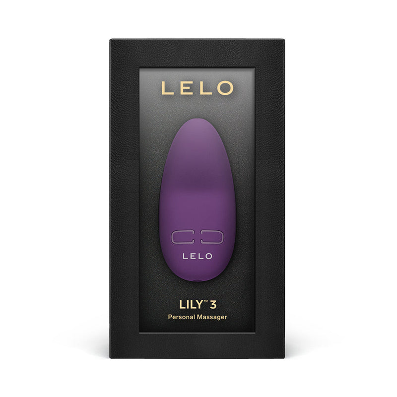 Lelo LILY 3 Rechargeable Mini Silicone Vibrator Dark Plum in elegant packaging.