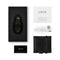 Lelo NEA 3 Rechargeable Mini Silicone Vibrator Black in packaging with accessories