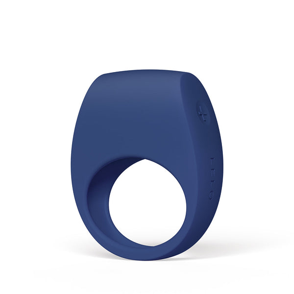 LELO TOR 3 Vibrating Cockring Base Blue, a stylish app-connected couples' ring for enhanced intimacy.