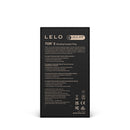 LELO TOR 3 Vibrating Cockring Violet Dust product packaging with features and instructions.
