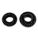 Xplay Mixed Pack Ribbed Ring and RR Slim Cock Rings featuring two sizes of rings in black.
