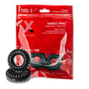Xplay Mixed Pack Ribbed Ring and RR Slim Cock Rings packaged with two ring styles for customizable restriction.