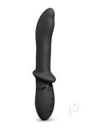 B-Vibe Rimming Silicone P-Spot Vibe Black sleek prostate massager with vibrating tip and rotating head.