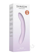 Svakom Selena Warming G-Spot Vibrator with Clitoral Stimulator packaging showing sleek design and features.