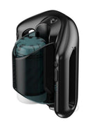 Kaotik Labs The Jetpack App Control Masturbator Black/Blue with ergonomic grips and adjustable thrusting cylinder.