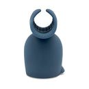 Le Wand Stroke Silicone Penis Play Attachment in blue, showcasing a textured interior and ergonomic design.