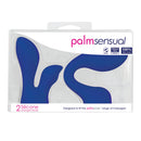 PalmPower PalmSensual 2-Piece Silicone Massager Heads Blue packaging with silicone attachments.