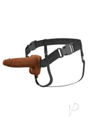 Fantasy X-Tensions 6 Inch Vibrating Hollow Strap-On Caramel with adjustable straps and realistic design.