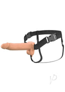Fantasy X-Tensions Elite 8 Inch Vibrating Hollow Strap-On with adjustable harness for partner play.