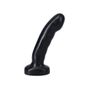 Tantus Acute 5.5 Inch Curved Dildo Medium-Firm Night Sky side view, showcasing its sleek design.