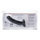 Tantus Acute 5.5 Inch Curved Dildo Medium-Firm Night Sky packaging with features and dimensions listed.
