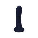 Tantus Curve 6.5 Inch Dildo Medium-Firm Sapphire showcasing its silicone design and graduated ridges for targeted stimulation.