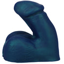 Tantus On The Go Silicone Packer Super Soft Malachite in blue silicone with lifelike texture.