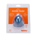Tantus On The Go Silicone Packer Super Soft Malachite packaging showcasing its comfortable base and health-grade silicone.