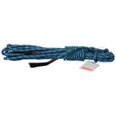 Tantus Bondage Rope 30 Feet Azure in azure and onyx blend, perfect for rope restraint and Shibari patterns.