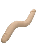 Silicone Studs Bend & Hold Dual Dildo 16 inch Vanilla with a flexible, dual-ended design for versatile use.