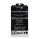 Ouch Heart Gem Butt Plug Large Gunmetal Amethyst packaging showcasing sleek design and features.