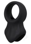 Rock Solid The Presenter Silicone C-Ring Black showcasing its sleek design and flexible silicone material.