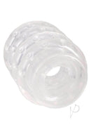 Rock Solid Ball Stretcher Multi-Ring System Clear showing a flexible, body-safe TPE multi-ring set.