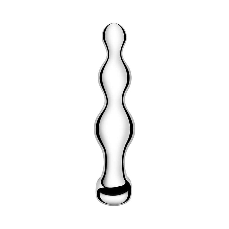 b-Vibe Stainless Steel Anal Beads, luxurious and body-safe for anal pleasure.