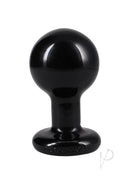 Classic Round Butt Plug Set 3 Piece Black - Smooth rounded butt plug with a sturdy base for comfort and stability.
