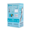 b-Vibe Stainless Steel Prostate Plug packaging with product details, travel bag, and cleaning cloth.