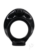 Rock Solid Offer It Silicone Cock Ring Black, designed for performance and comfort, showing a black silicone cock ring.