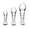 b Vibe Stainless Steel P Spot Plug Training Set featuring three sizes of plugs designed for prostate pleasure.