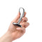 b Vibe Stainless Steel P Spot Plug Training Set held in hand, showcasing its sleek design and tapered base.