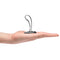 b Vibe Stainless Steel P Spot Plug Training Set displayed on a hand, showcasing its sleek design and tapered base.
