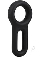 Rock Solid The Keyhole Silicone C-Ring Black, premium silicone ring for enhanced support and comfort.