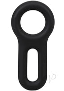 Rock Solid The Keyhole Silicone C-Ring Black - premium silicone performance ring for enhanced support and comfort.