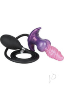 Monster Romance Shape Shifter Blow-Up Silicone Anal Plug with inflation pump and colorful design.