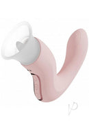 Vive Callalily Triple Motor G-Spot Vibrator Pink with ergonomic design and suction function.