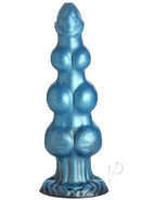 Creature Cocks Auren Wolf King 7.8 Inch Silicone Dildo Blue in striking blue color, featuring sculpted design.