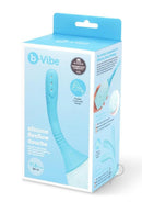 B-Vibe Silicone Flexflow Douche Blue packaging showcasing its contoured design and ergonomic features for comfort.