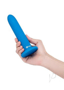 B-Vibe Silicone Anal Training Dilator Set Blue held in hand, designed for gradual anal training and exploration.