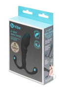 B-Vibe P-Spot Apex Bend Prostate Massager Black packaging, designed for hands-free prostate stimulation with posable arms.