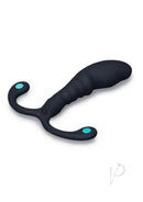 B-Vibe P-Spot Apex Bend Prostate Massager Black with a contoured design for personalized prostate stimulation.