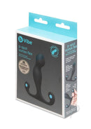 B-Vibe P-Spot Vortex Flex Silicone Prostate Massager Black packaging with features highlighted.