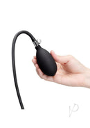 B-Vibe Beaded Inflatable Silicone Anal Plug Black inflatable bulb for adjusting size and comfort.