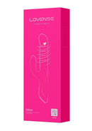 Lovense Velvo Rabbit Rotating Vibrator Pink product packaging with ergonomic design and advanced features.