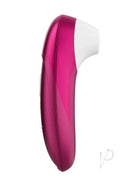 Womanizer Pro Air Pulse Clitoral Vibrator Vibrant Pink side view showcasing sleek design and advanced technology.