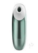 Womanizer Pleasure Pro Air Pulse Clitoral Vibrator Sage Green top view showing sleek design and air pulse feature.